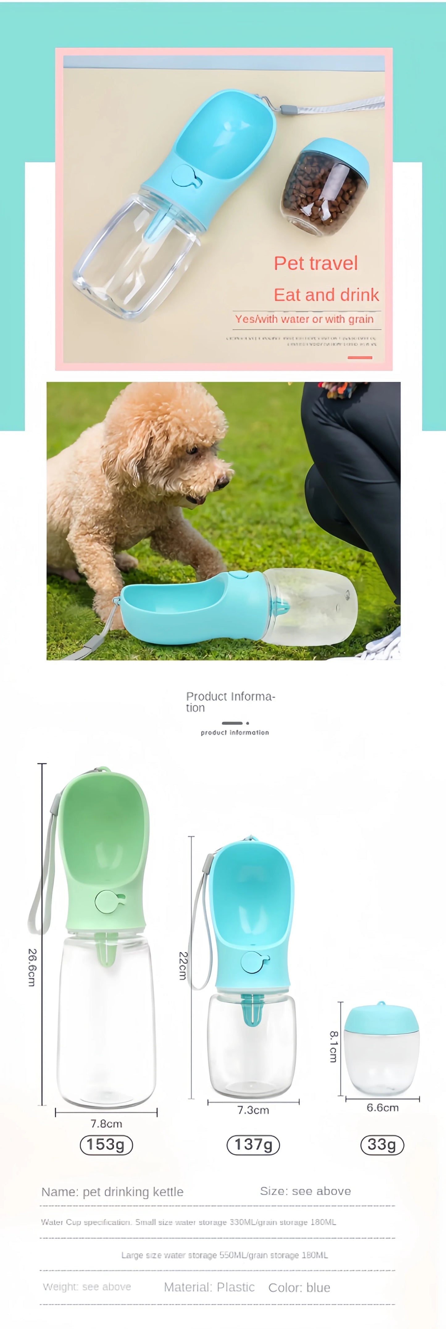 Pattes & Compagnie gourde tupperware pour chien