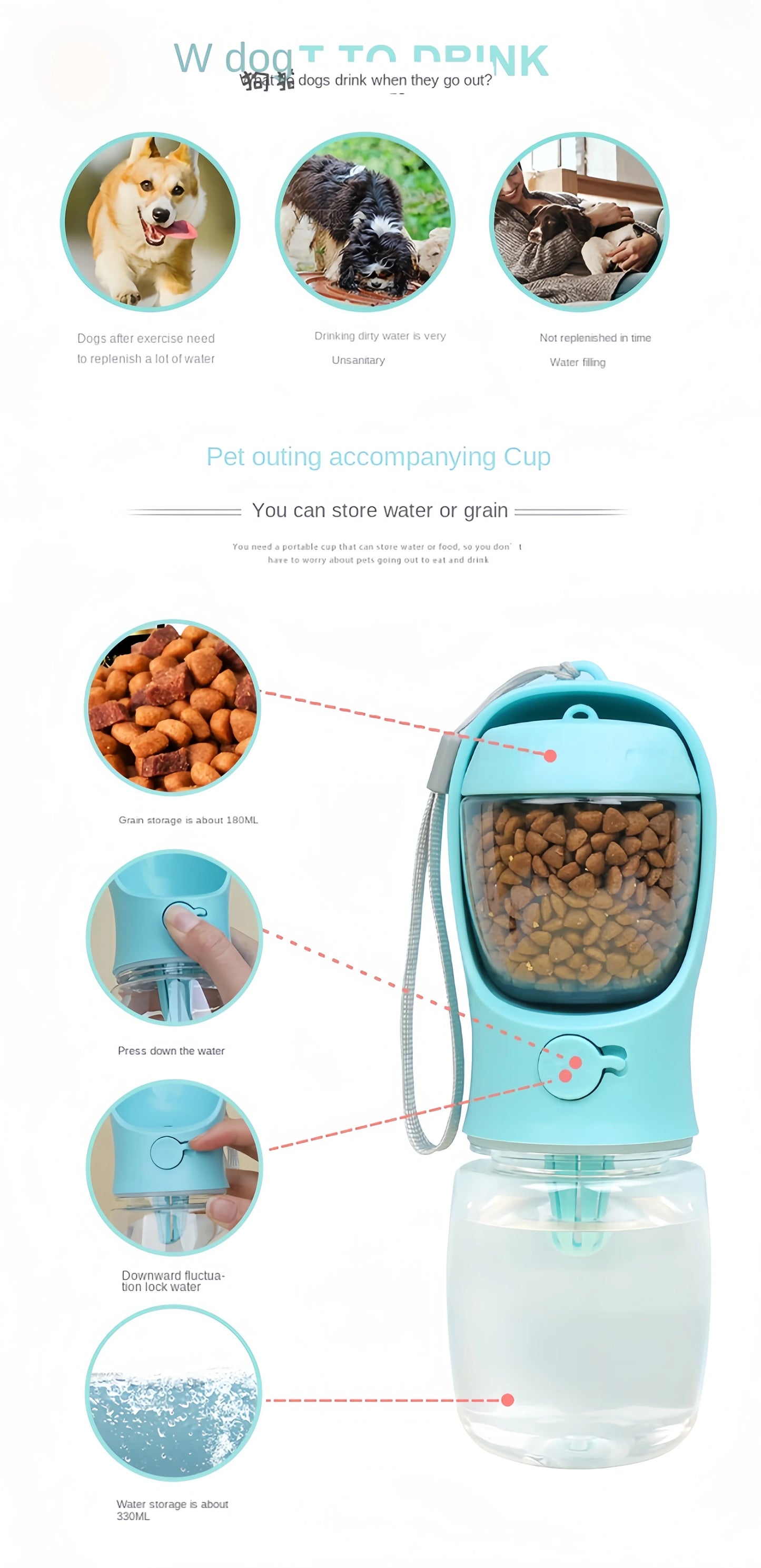 Pattes & Compagnie gourde tupperware pour chien